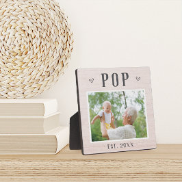 Placa Foto do avô Pop personalizado russo