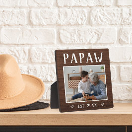Placa Foto do avô russo personalizado Papaw