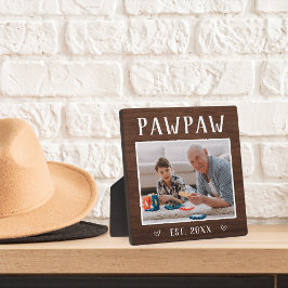 Placa Foto do avô russo personalizado Pawpaw