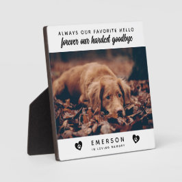 Placa Foto favorita Hello Hardad Goodbye Memorial