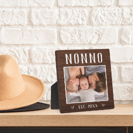 Placa Foto personalizada rustic no vô