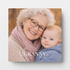 Placa Granny Photo Established Year Modern Heart