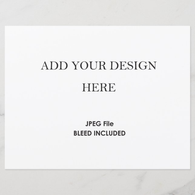 Placa horizontal de 8,5 x 11 pol de 110 lb (Frente)