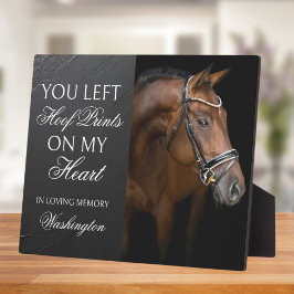 Placa Horse Memorial Keepsasasait Foto Personalizada Equ