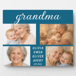 Placa I Love You Grandma Photo Plaque | Grandparents Day