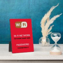 Informações de Senha de Rede WiFi Personalizada em