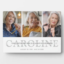 Lembrança Personalizada de Memorial com 3 Fotos e