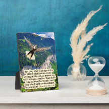 Linda Escritura de Águia Plaque Isaiah 40:31