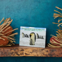 Linda Escritura de Pinguim Plaque 1 John 4:16