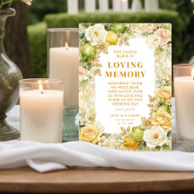 Luxury Mediterranean Lemons & Flowers Memorial
