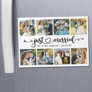 Placa Magnet do Recem casados Fotográfico Calliogr