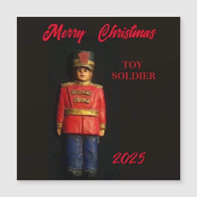 PLACA MAGNÉTICA DE BRINQUEDOS DE NATAL DE 2025 (Frente)