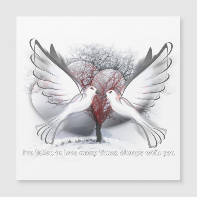 placa magnética do feliz dia de os namorados (Frente)