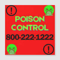 Placa Magnética do Fridge Control Number Poison