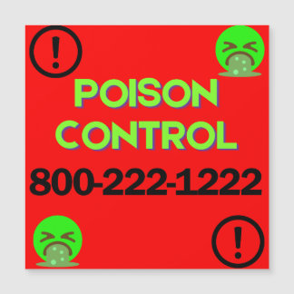 Placa Magnética do Fridge Control Number Poison