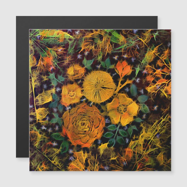 Placa Magnética Floral Sparks (Frente/Verso)