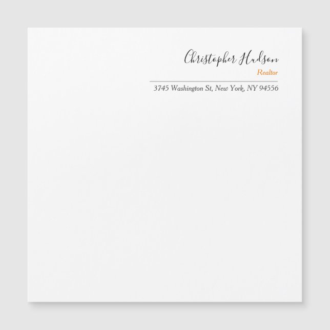 Placa Magnética Simples Professional (Frente)