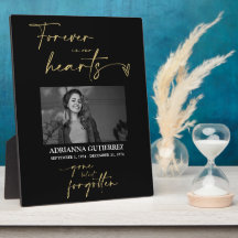 Memorial de Fotografias Douradas Pretas para Nosso