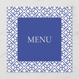 PLACA MENU AZUL E FRONTEIRA BRANCA