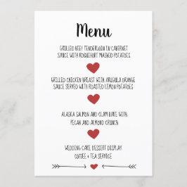 PLACA MENU DE CASAMENTO ROMÂNTICO