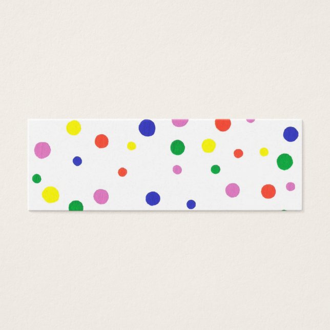 Placa Mini Bookmark com bolinhas coloridas (Frente)