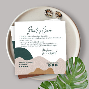 Placa moderna de Abstrato Boho Jewelry Care