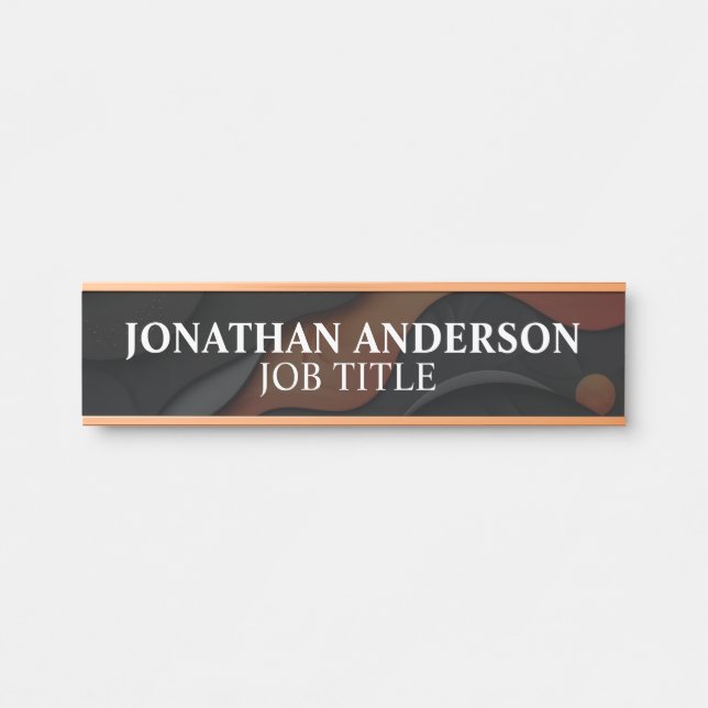 Placa Moderna para Porta de Escritório Profissiona (Frente)
