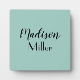 Placa Moderno e manuscrito personalizado