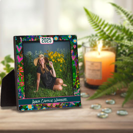 Placa Nome de StylishPhoto Personalizado de Graduação Fl