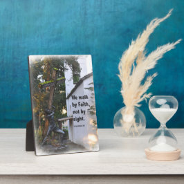 Placa Nós Caminhamos Pela Fé, Não Pela Visão