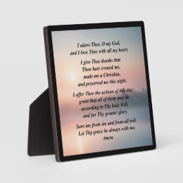 Placa Oração da Manhã - Plaque com Easel