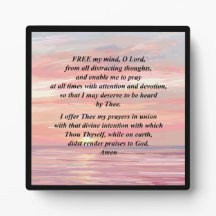 Oração da Manhã - Plaque com Easel