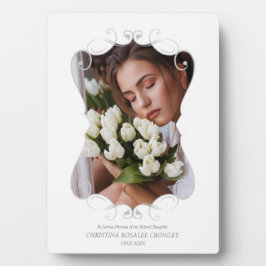 Placa Ornamento Lembrança de Ente Querido Falecido