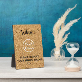 Placa Página inicial de boas-vindas do Cork Elegante Rem