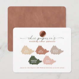 Placa Paleta de Cores de Casamento Clay & Blush Pi
