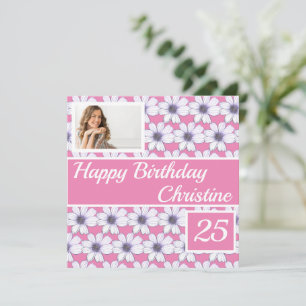 Placa Personalizada de design Floral Feliz Anivers