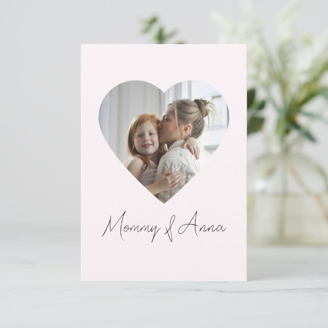Placa Personalizada de Fotografia e Nome da mamãe (Em pé/Frente)