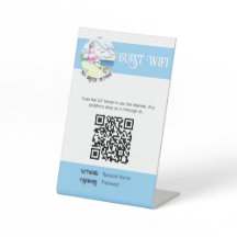 Placa Personalizada de WiFi para Hóspedes Airbnb c