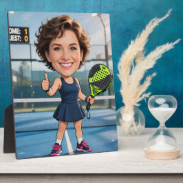 Placa Personalized Paddle/Pickleball Star Caricature Art