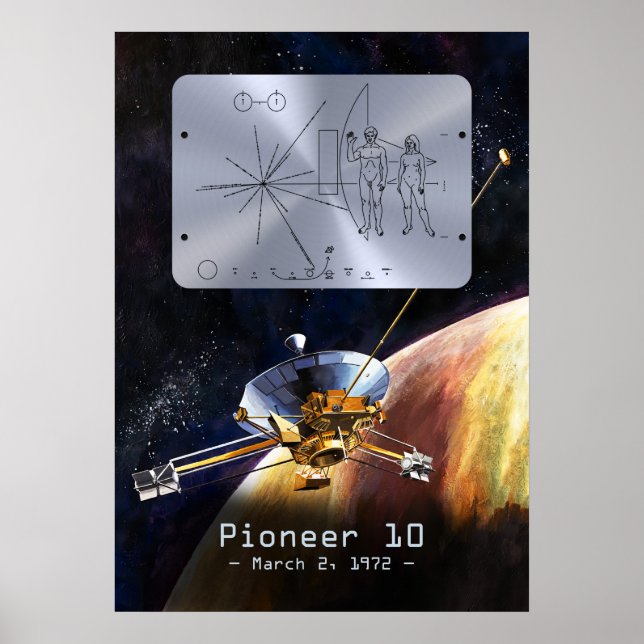 Placa Pioneer 10 - Poster (Frente)