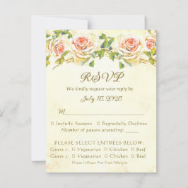 Placa plana 1 RSVP de Rosa 4.25 x 5.5