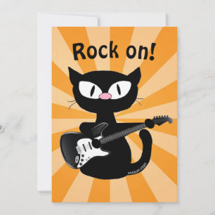 Placa plana - Acelere! Guitar Rocker Cat