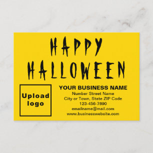 Placa Plana Amarela Pequena do Halloween para Empr
