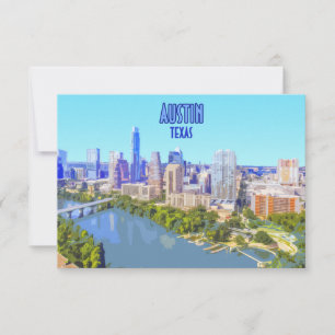 Placa plana Austin Centro Texas Vintage