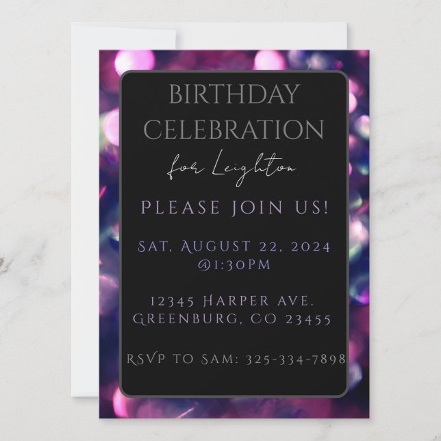 Placa plana, Berry Sparkle Dark (Frente)