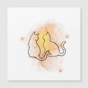 Placa Plana Cat Watercolor