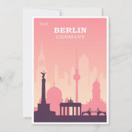 Placa plana cor-de-rosa Viagens vintage Berlim Ale