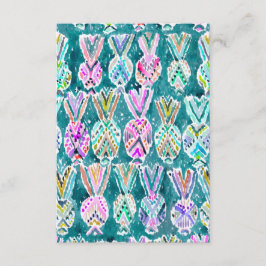 Placa plana de ananás de ananás com aquarela triba