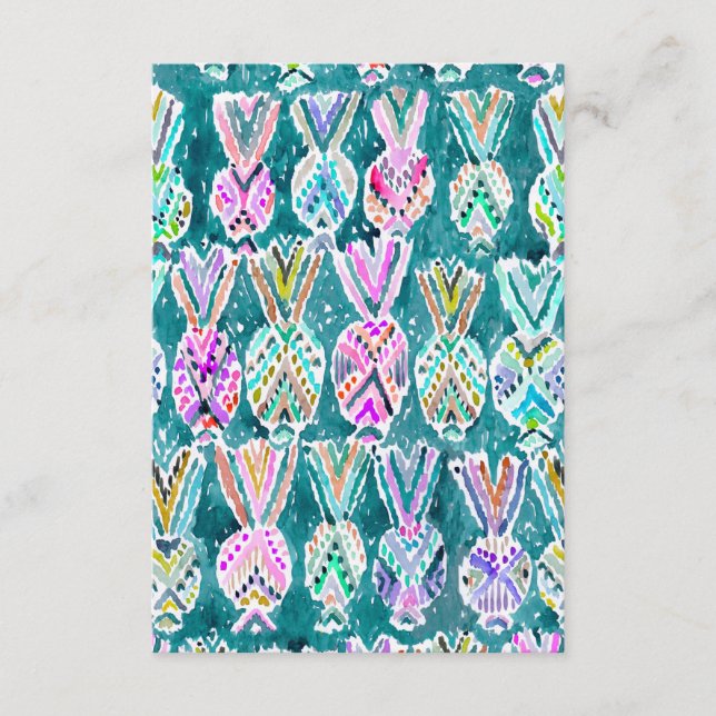 Placa plana de ananás de ananás com aquarela triba (Frente)