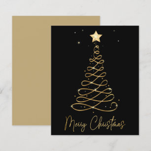 Placa plana de árvore de Natal Dourada e elegante